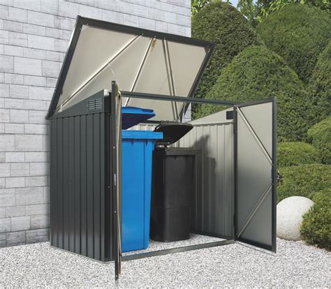 metal trash enclosure detail|metal outdoor garbage can enclosure.